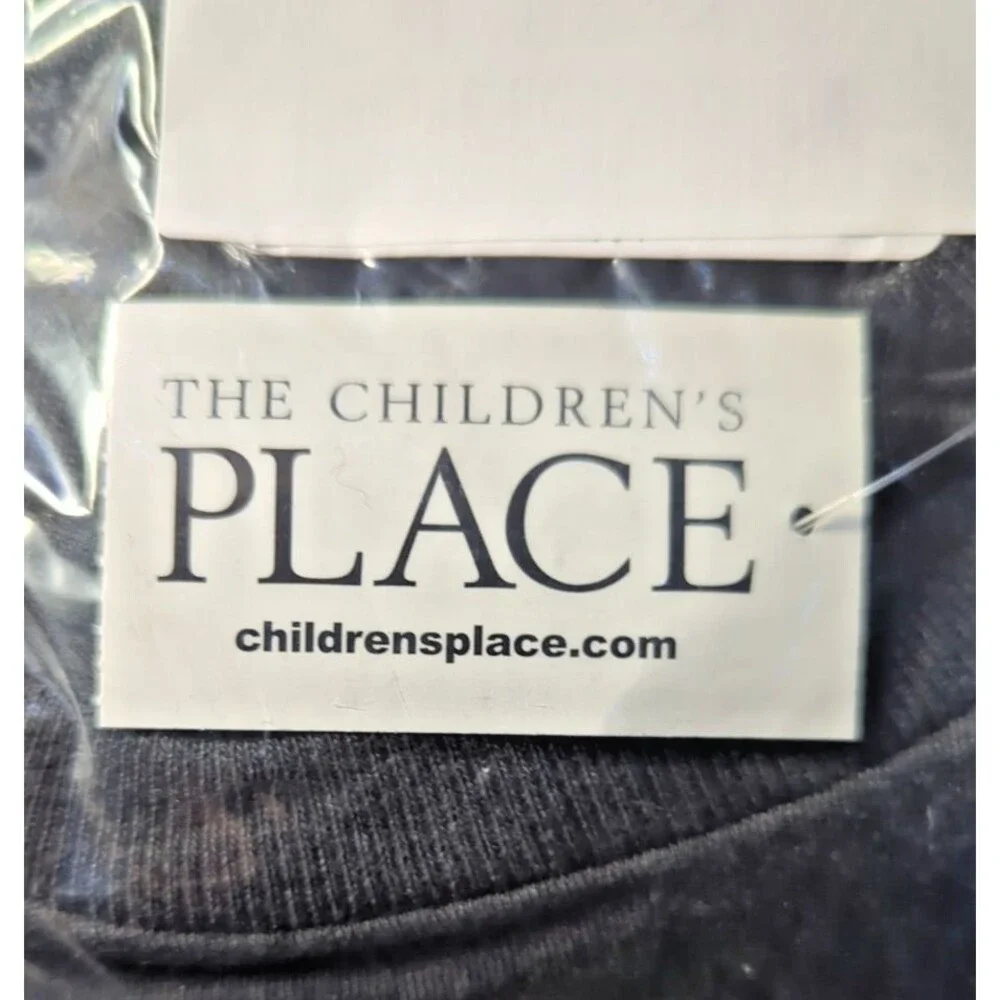 Children's Place Boys M (7/8) Dark Gray/Black ALL EQUAL Graphic Tee Shirt - NWT